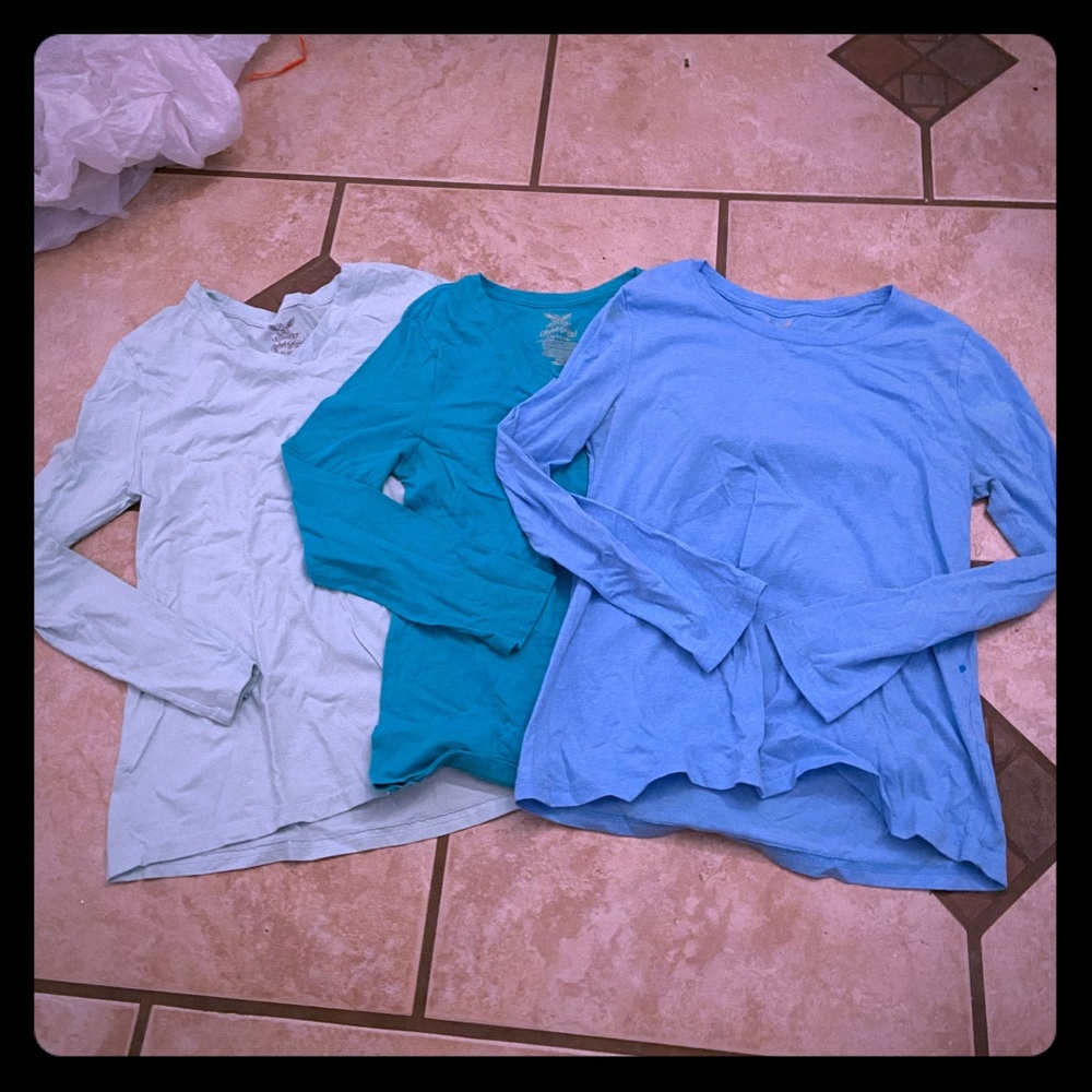 Three long sleeve faded glory shirts